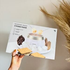 NEW SHARPER IMAGE White Silver Stainless Steel Electric Smores Maker Fondue Fork